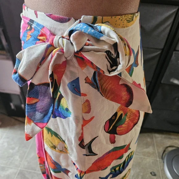 Show Me Your MuMu Colorful Fish Print Swim Coverup - Picture 3 of 4